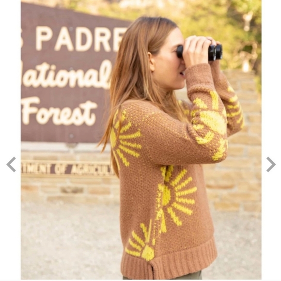 Toad & CO - Cotati Dolman Sweater Wool Cappuccino Boucle Sunshine Print Size XS - Picture 13 of 13